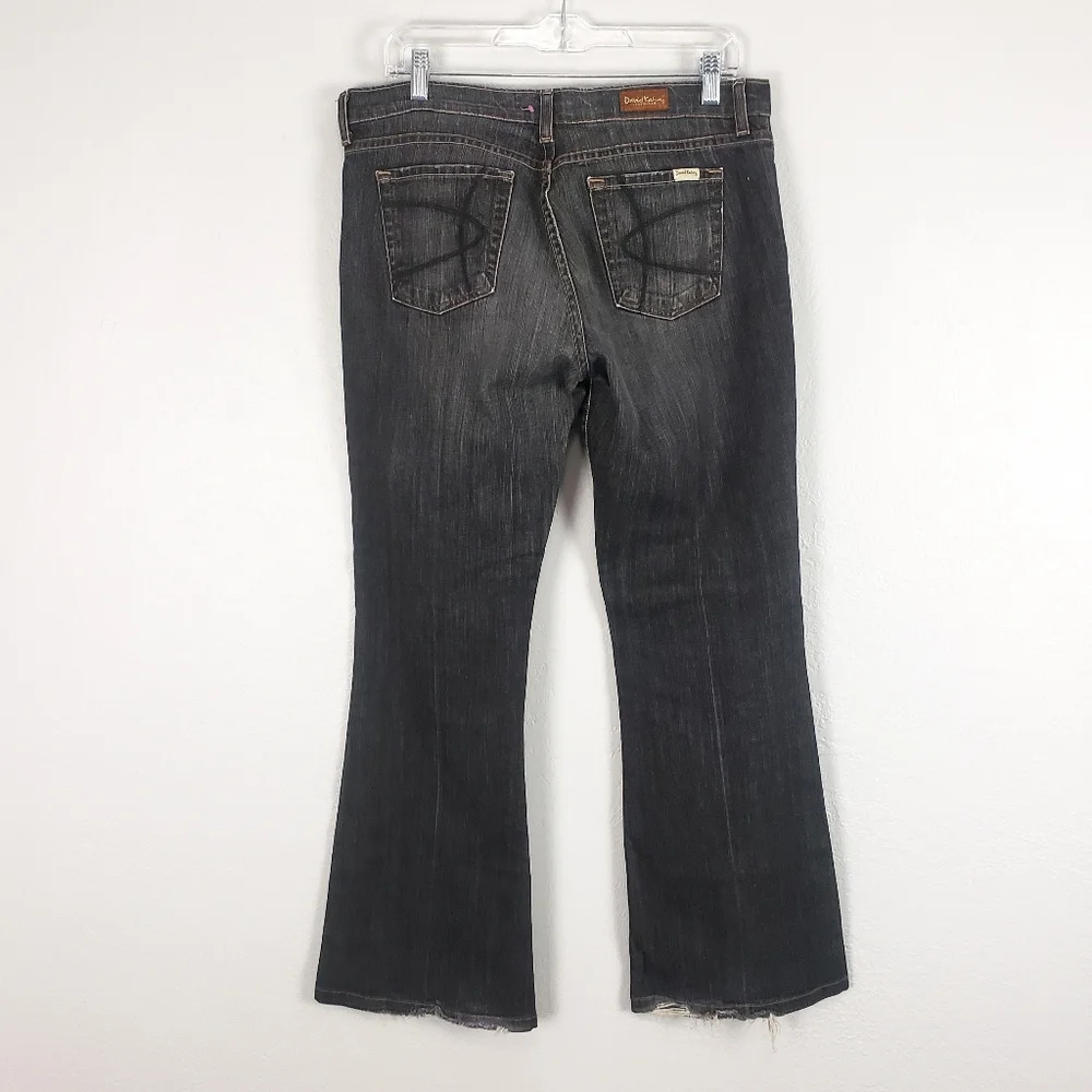 David Kahn Washed Black Mid Rise Flare Jeans Size 31×31 - Picture 3 of 16